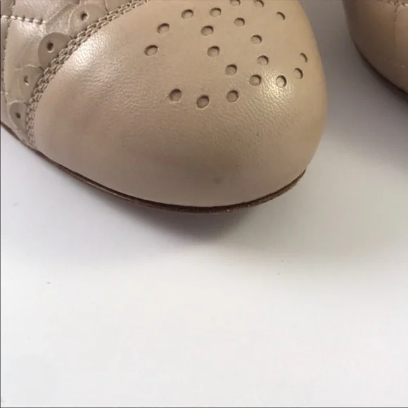 Chanel Tan Quilted Logo Heel - Picture 8 of 9